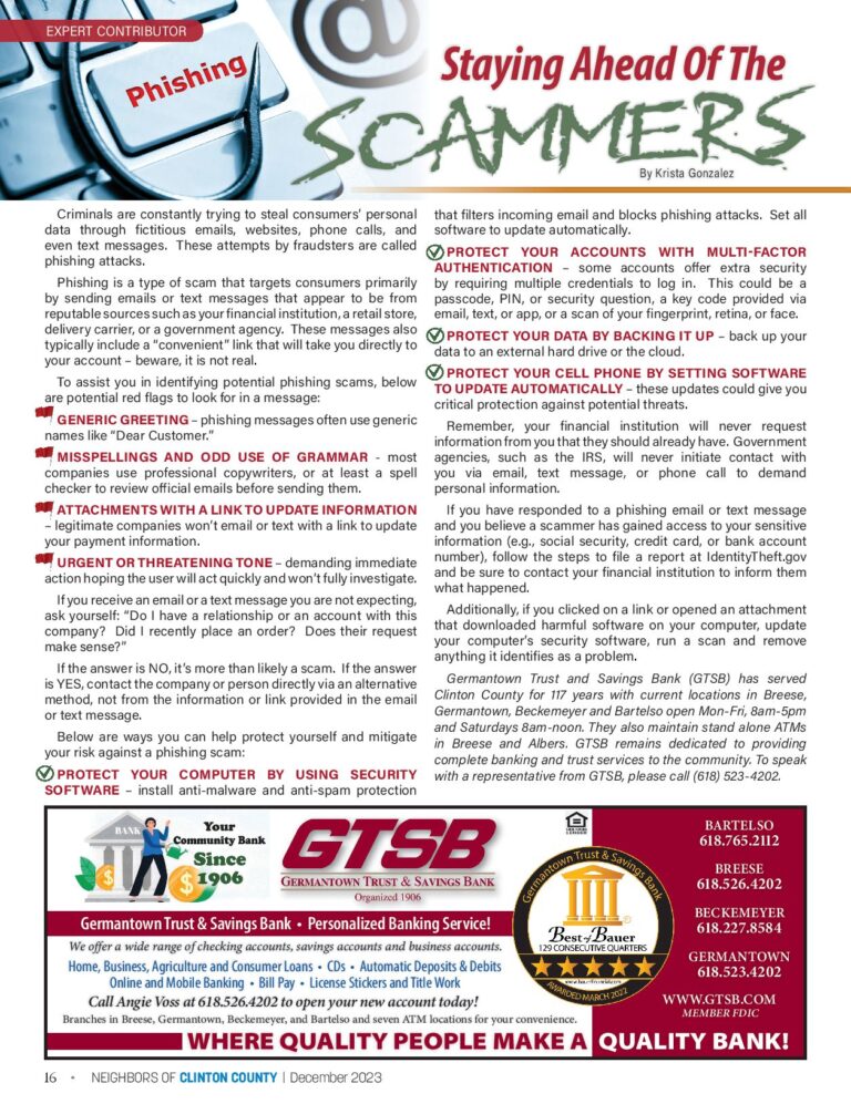 Staying Ahead of The Scammers