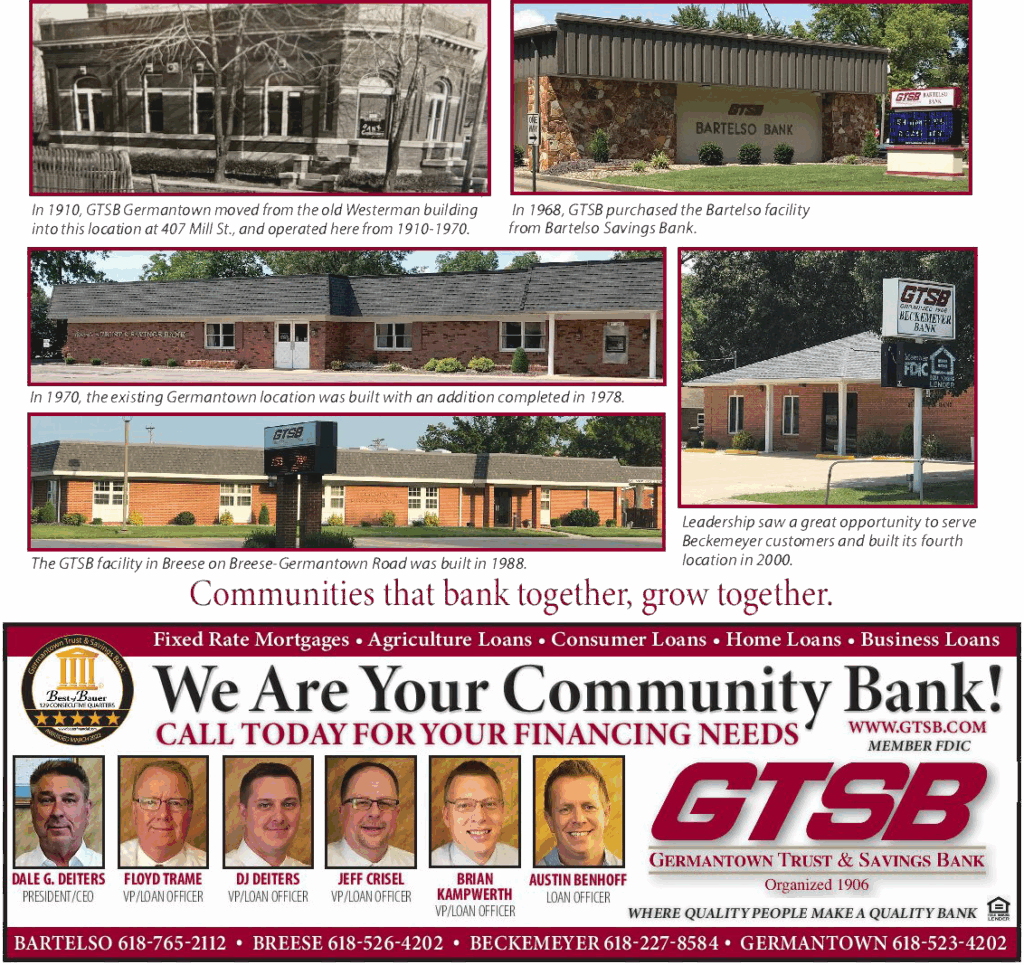 An Image showing Germantown Trust & Savings Bank branches throughout time.